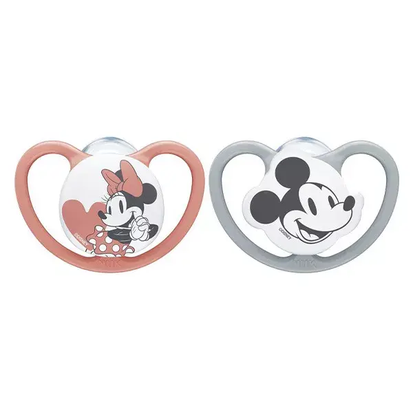 Chupeta de silicone Nuk Space +6m Minnie Mouse, pacote com 2 unidades