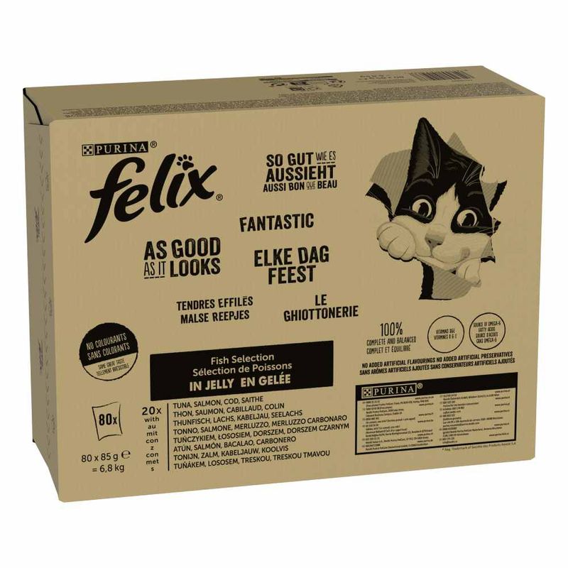 Jumbopack Felix Tendres Effilés 80 x 85 g