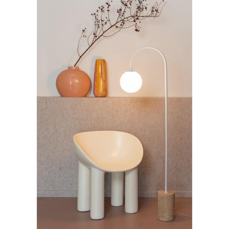 It's about Romi Tivoli vloerlamp marmer bruin