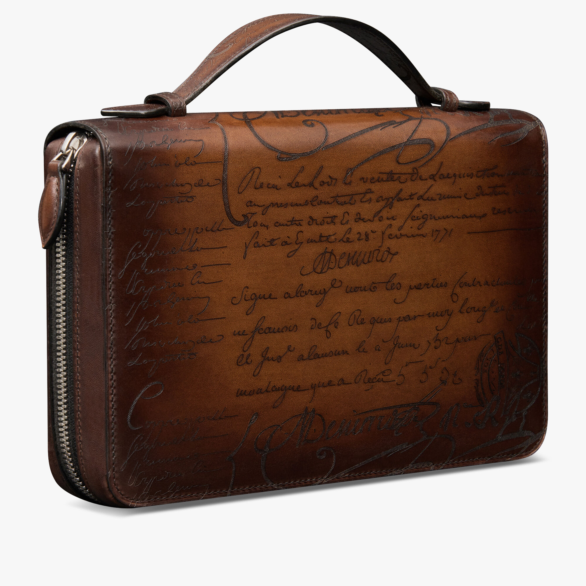 Portefeuille Zippe Itauba Wide En Cuir Scritto