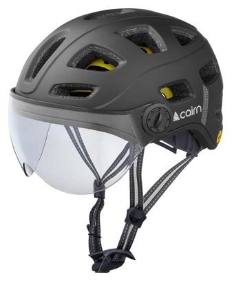 Casque Urbain Cairn Quartz Visor Led Usb Mips Noir mat