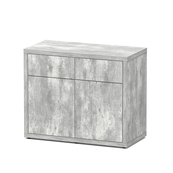Meuble d'aquarium avec 2 portes Sublime 100 Béton L.100xP.50xH.83cm