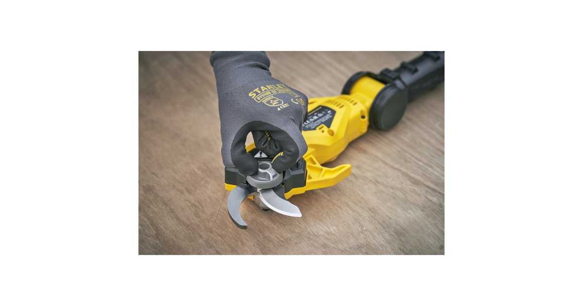 Stanley18V FATMAX V20 accu-takkenschaar - 2Ah accu  (Geel/zwart,  Accu en oplader inbegrepen, telescopische steel)
