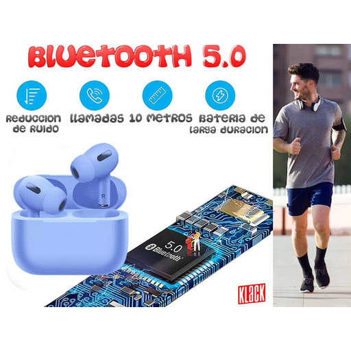 Fones de ouvido Bluetooth sem fio Klack com carregador e base