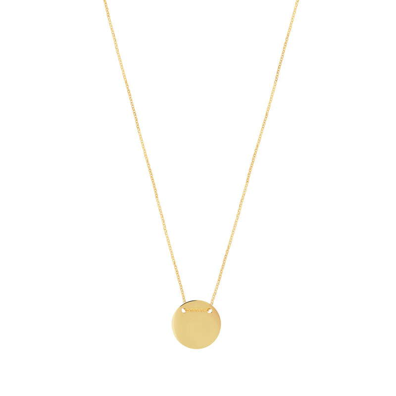 Collier or 375 jaune médaille 42 cm