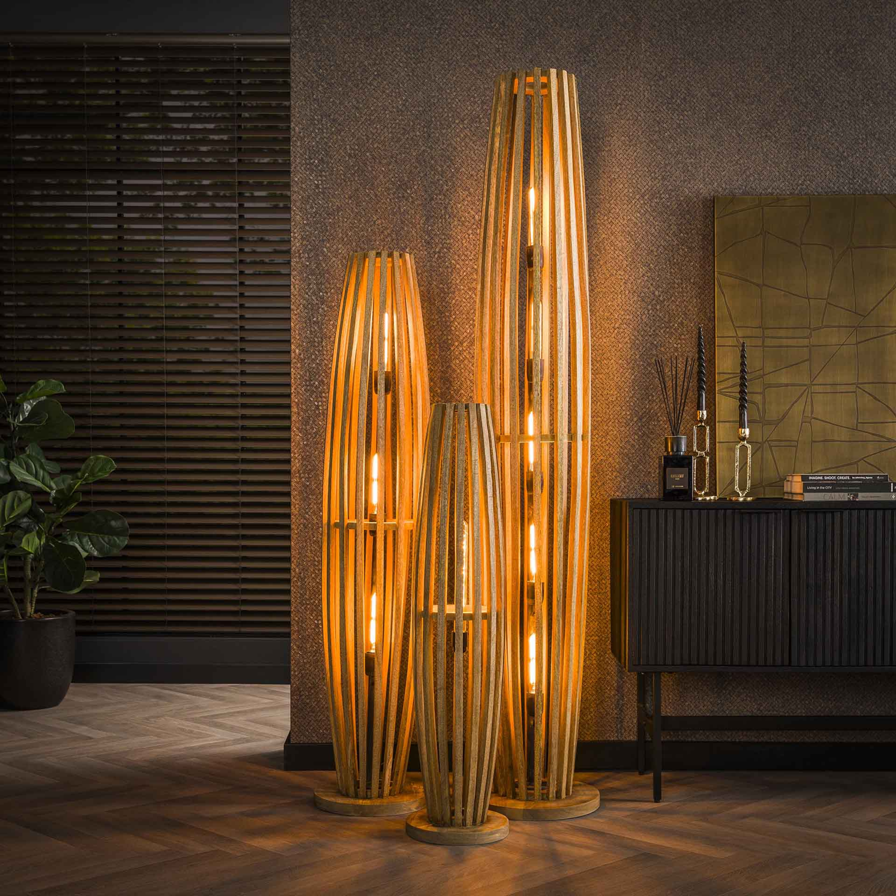 Stehleuchte ORBIT WOOD
