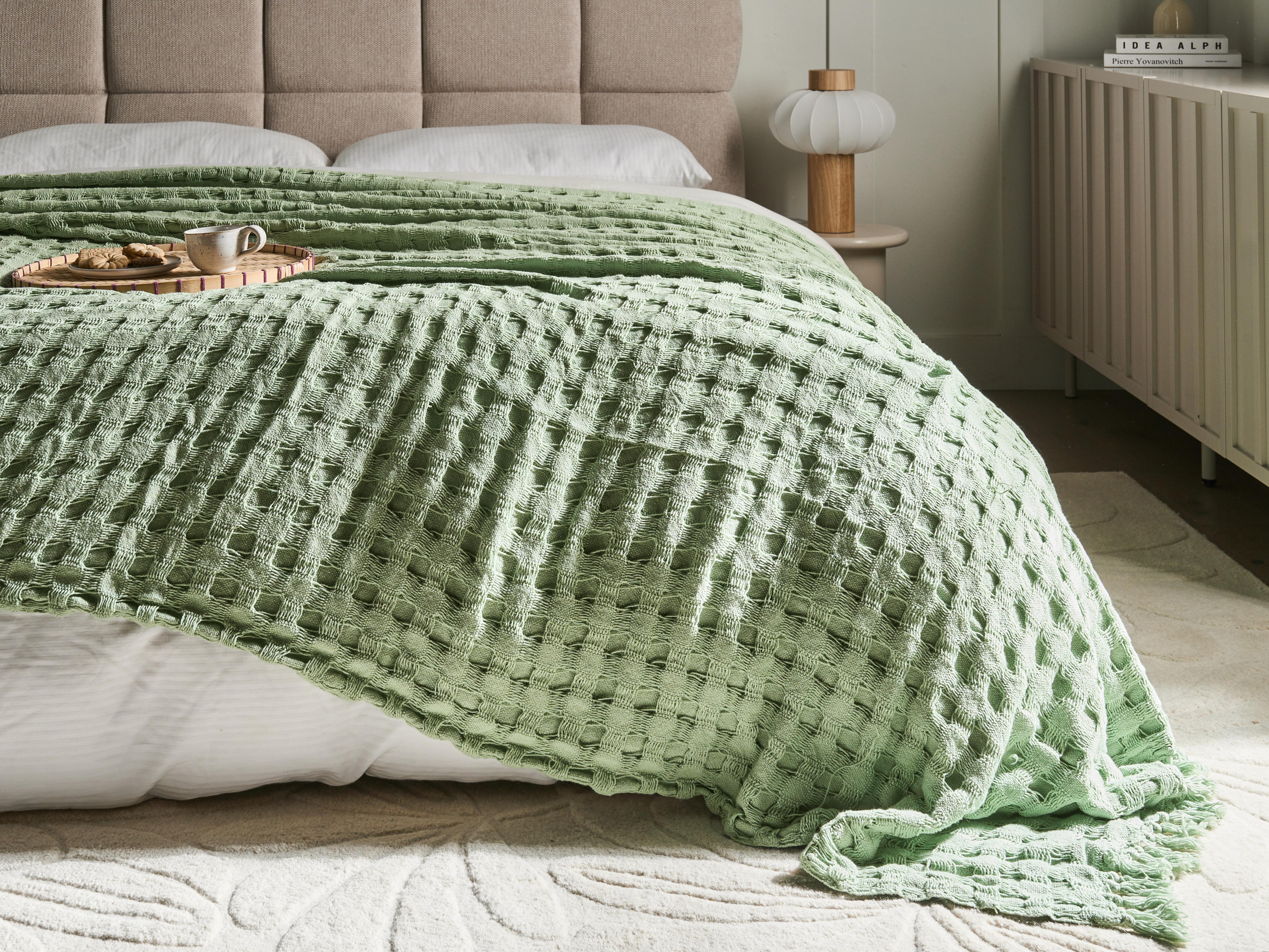 Sprei BERE Katoen 220 x 240 cm Groen