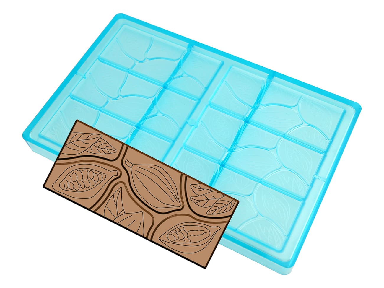 Moule chocolat - 6 tablettes cabosse