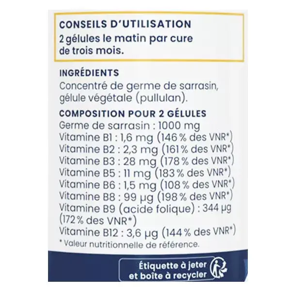 Oemine B Concentré de Germe de Sarrasin 60 gélules