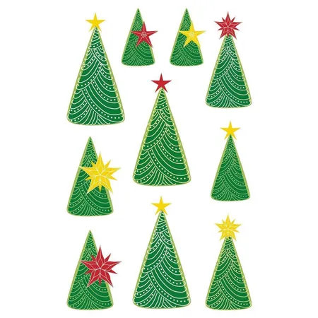 Avery Zweckform Z-Design 52893, Weihnachtssticker, Weihnachtsbaum, 10 Aufkleber