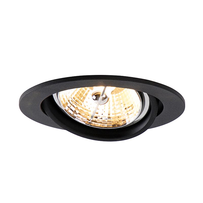 Moderne inbouwspot zwart kantelbaar AR70 - Cisco
