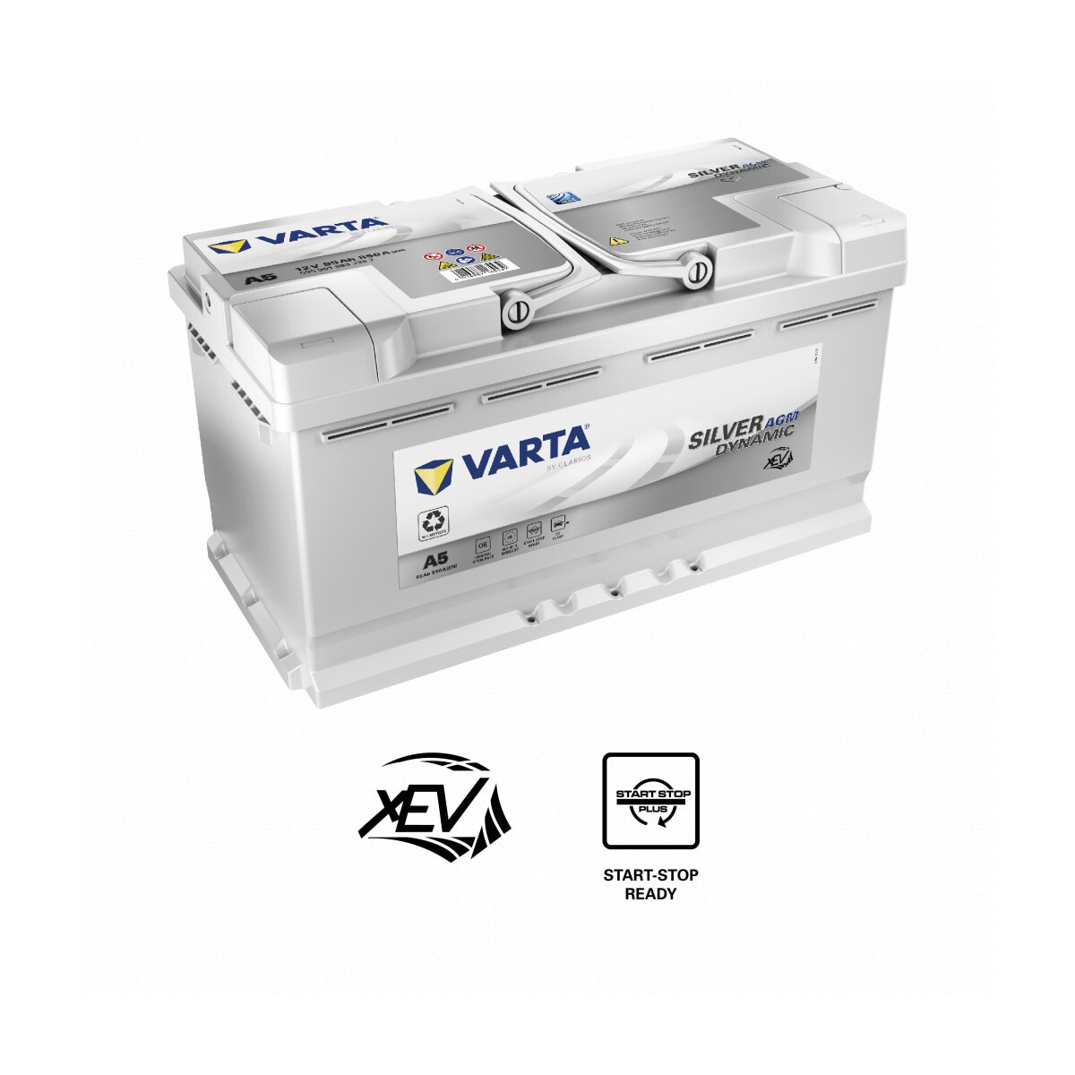 VARTA Silver Dynamic AGM Batteri 12V 95AH 850CCA (354x175x190/190mm) +høyre A5