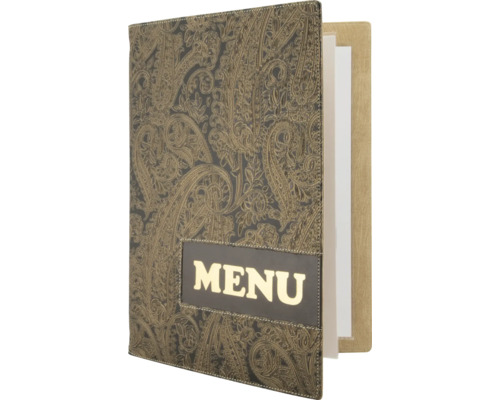 Menuontwerp Paisleymenu DIN A4