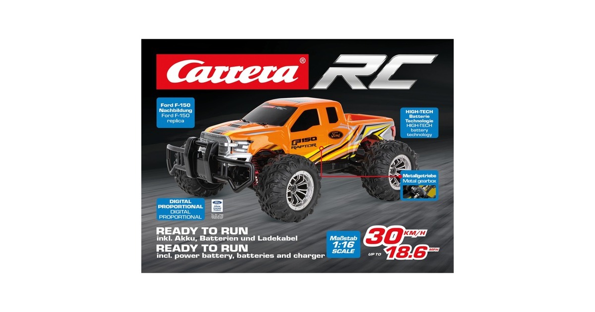 Carrera2,4 GHz Ford F-150 Raptor D / P RC