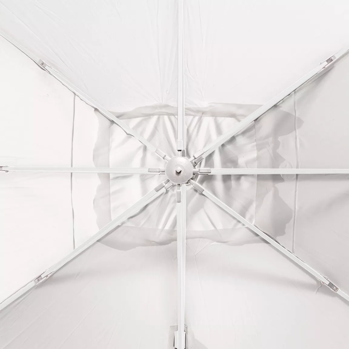 Parasol déporté rectangulaire aluminium (4 x 3 m) Yucatan Blanc
