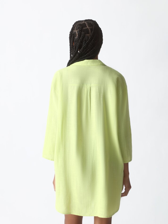 Caftan com nó frontal - Verde