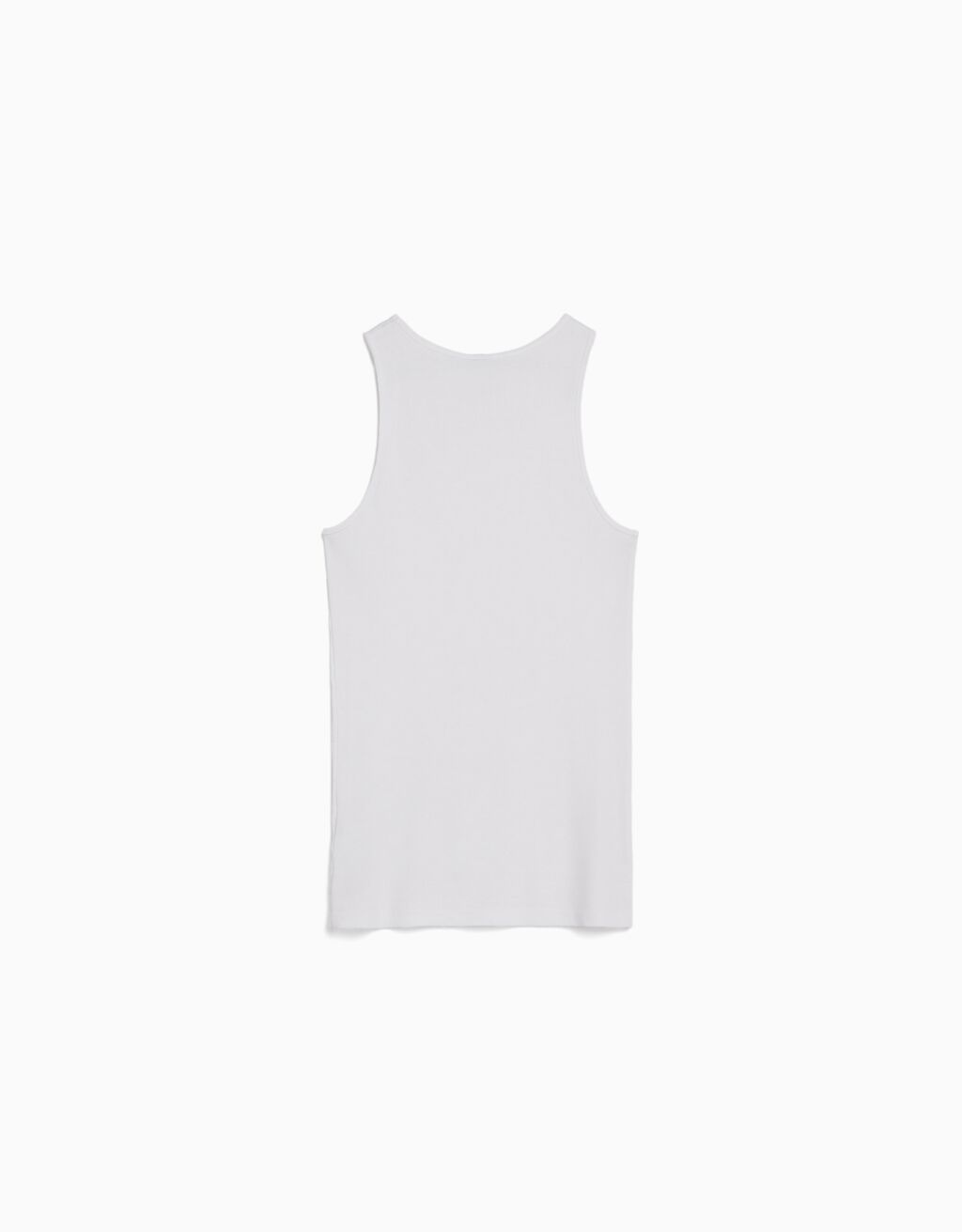 Camiseta canelada com alças finas