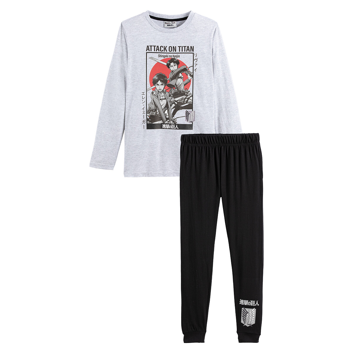 ATAQUE DOS TITÃS<br>Pijama Ataque dos Titãs, com bolsos