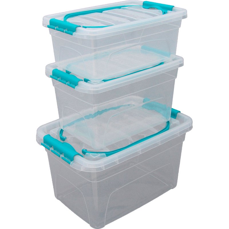 Boîte de rangement plastique 7 L WHITEFURZE Allstore Carry Box- incolore
