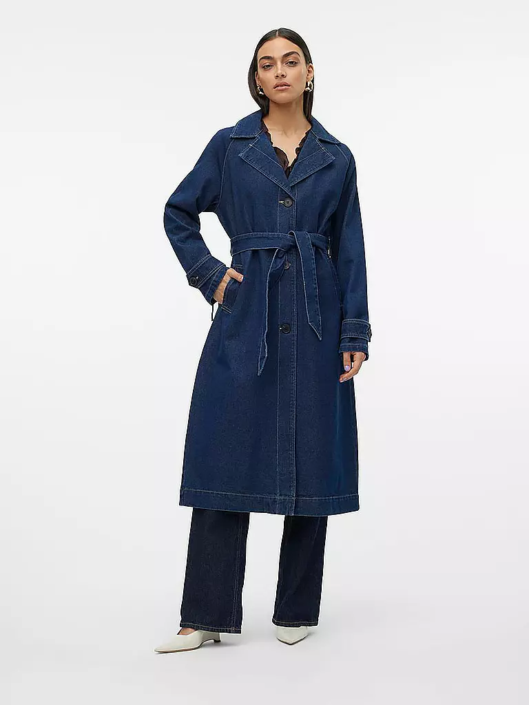 VERO MODA Trenchcoat VMADISON Denim dunkelblau
