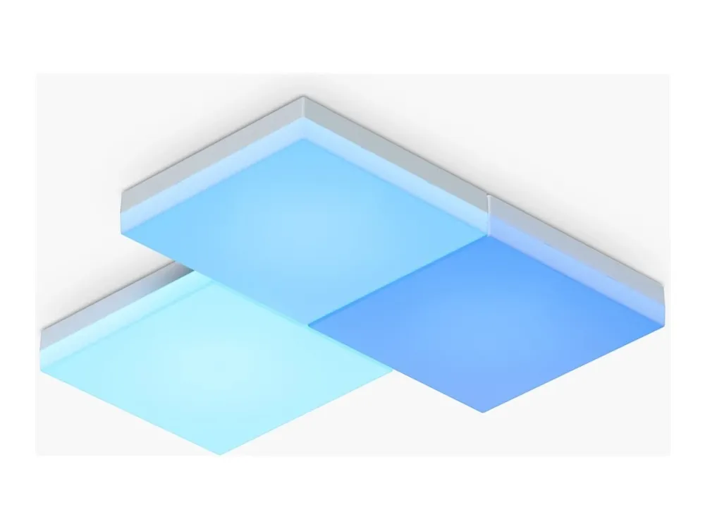 Nanoleaf Skylight Starter Kit - Loftslyspanel - LED - 300 x 300 mm - total: 50 W - RGB/varmt til køligt hvidt lys - 2700-6500 K - kvadrat (pakke med 3)
