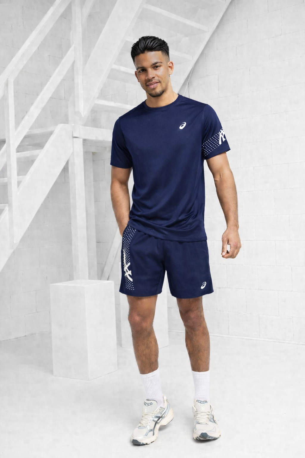 Asics Icon T-Shirt Heren Donkerblauw