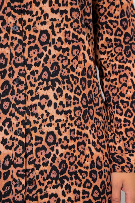 Hemdbluse, Boxy Shape, Leo, Langarm