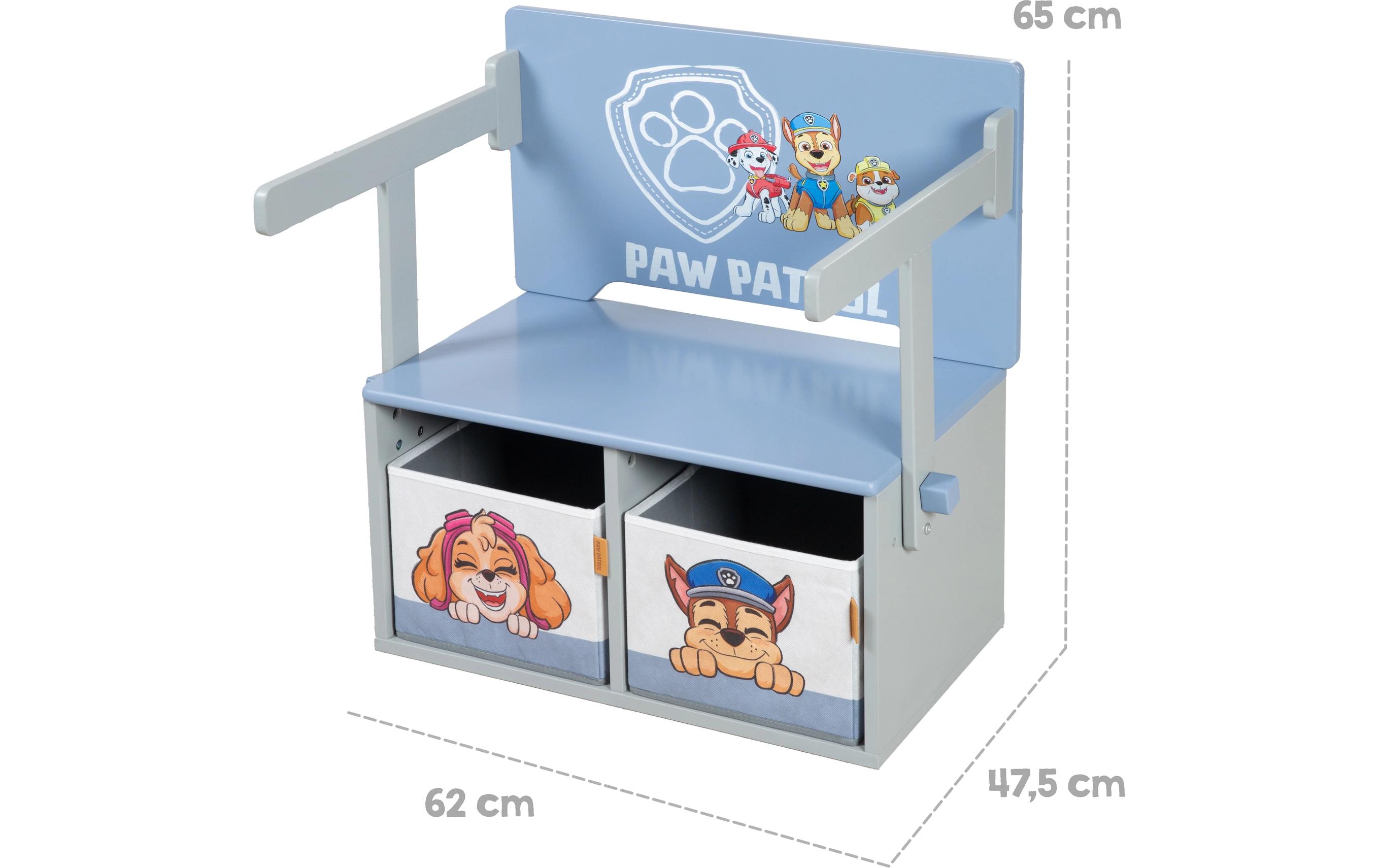 Paw Patrol klappbare Sitzbank mit BoxKlappbare Sitzbank mit Canvas Boxen