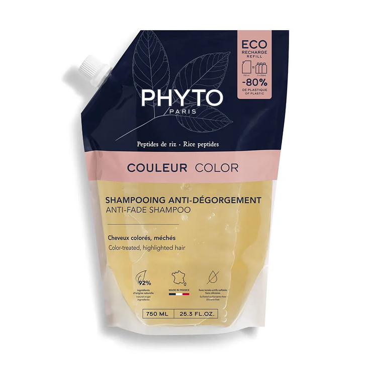 Phyto Recharge shampooing couleur cheveux colorés, méchés 750ml