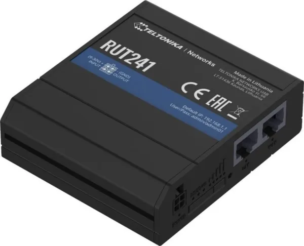 Teltonika RUT241 - Trådløs router - WWAN - 802.11b/g/n (4G/LTE) - 2,4 GHz - DIN monterbar på skinne
