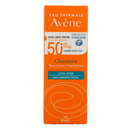 Avène Cleanance fluide solaire SPF50+ - Peau grasse, imperfections