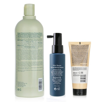 Pelo Baum Pelo Baum Hair Revitalizing Solution 60ml   Aveda Volumizing Shampoo 1000ml   L'Oreal Resurfacing Conditioner 200ml  3pcs