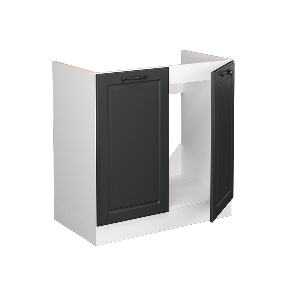 Vicco Spülenunterschrank Küchenschrank Küchenzeile Landhaus R-Line 80 cm Weiß-Anthrazit