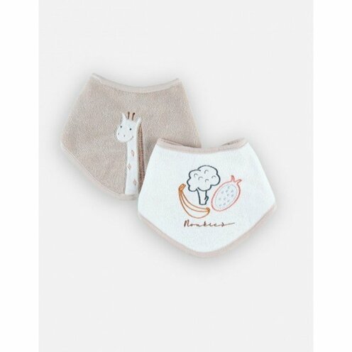 Set de 2 bavoirs bandana éponge Jaune Tiga Stegi & Ops - NOUKIE 'S