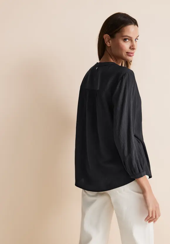 Crinkle Bluse - Black