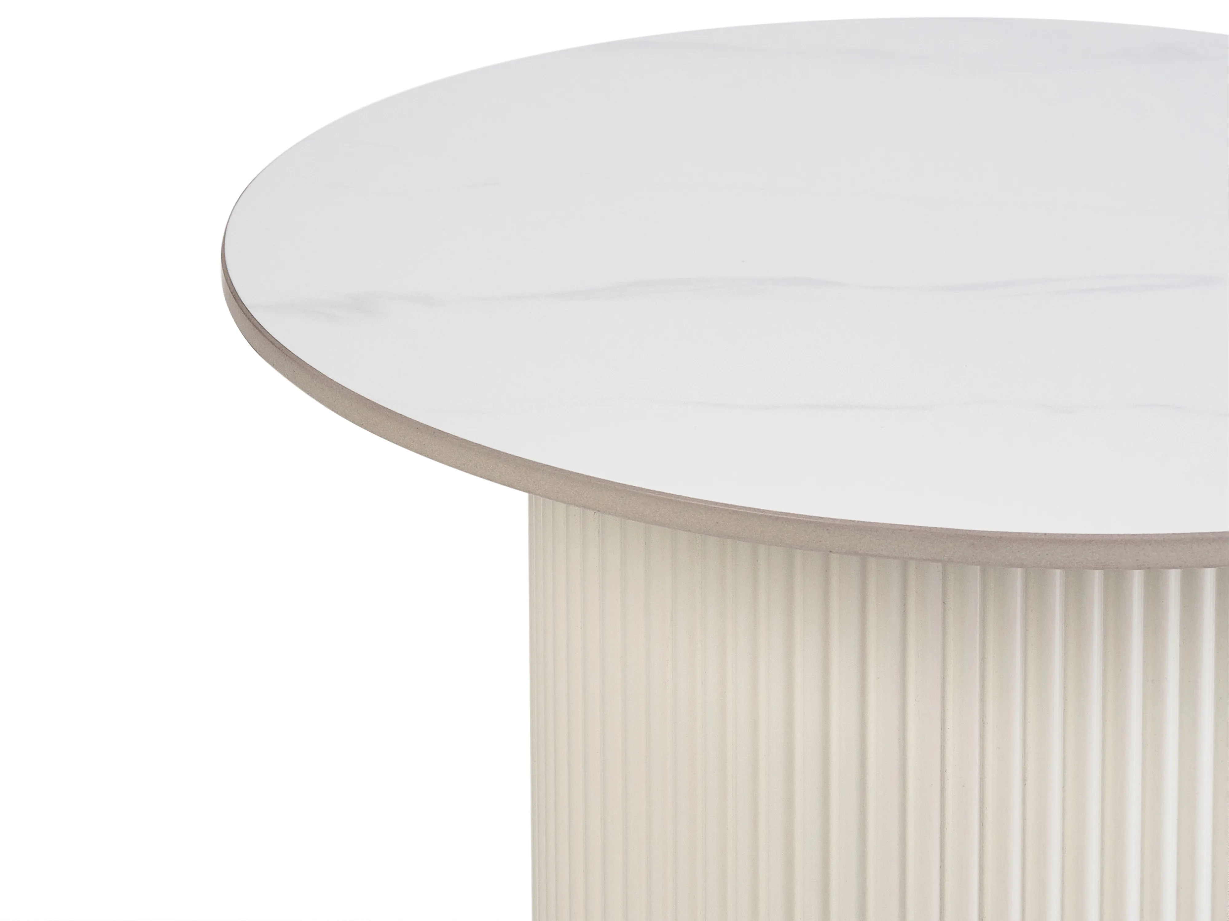 Bijzettafel LEONA Keramiek Lichtbeige