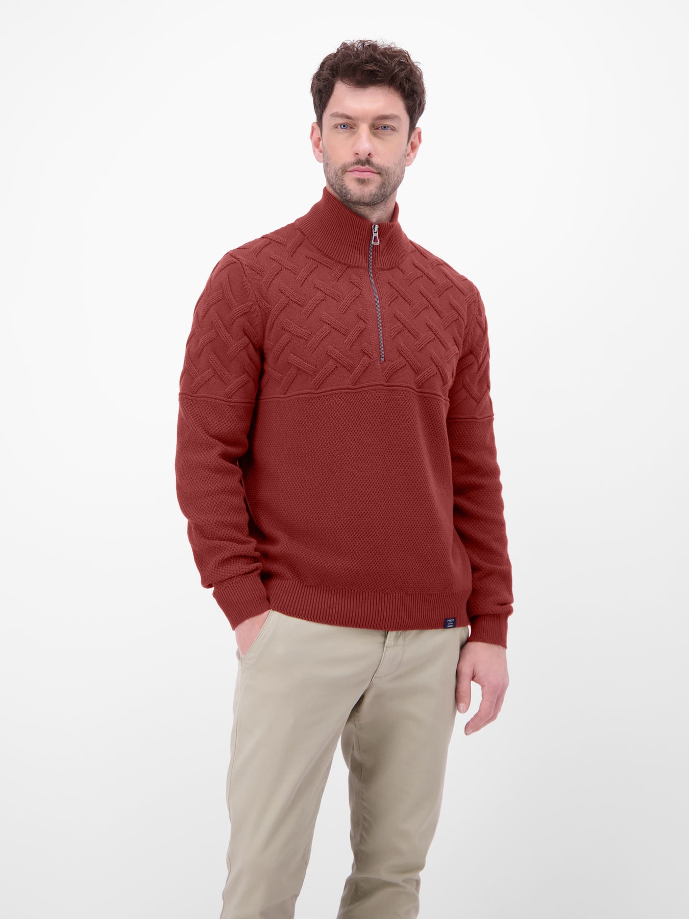 Herren-Troyer mit Jacquardmuster