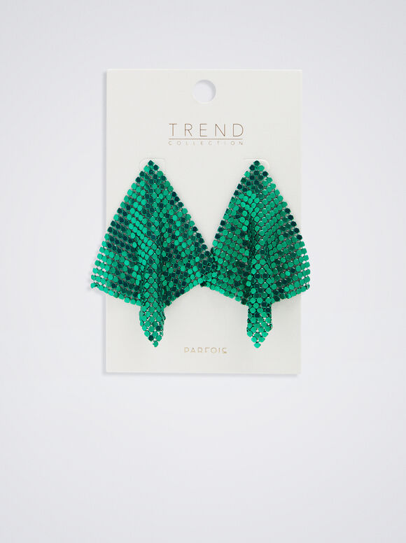 Brincos de malha - Verde