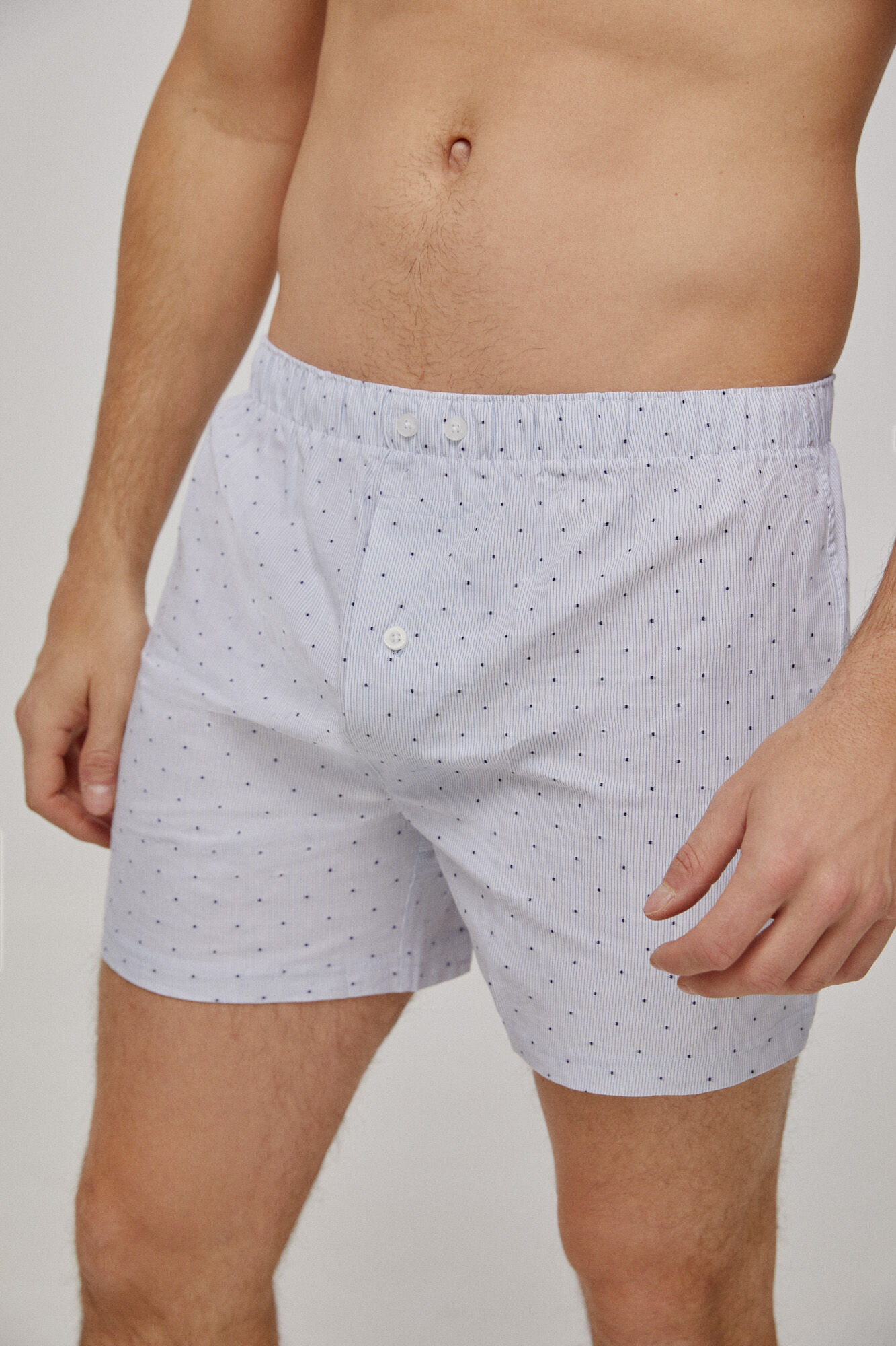 Pacote com 3 cuecas boxer de tecido - Azul marinho