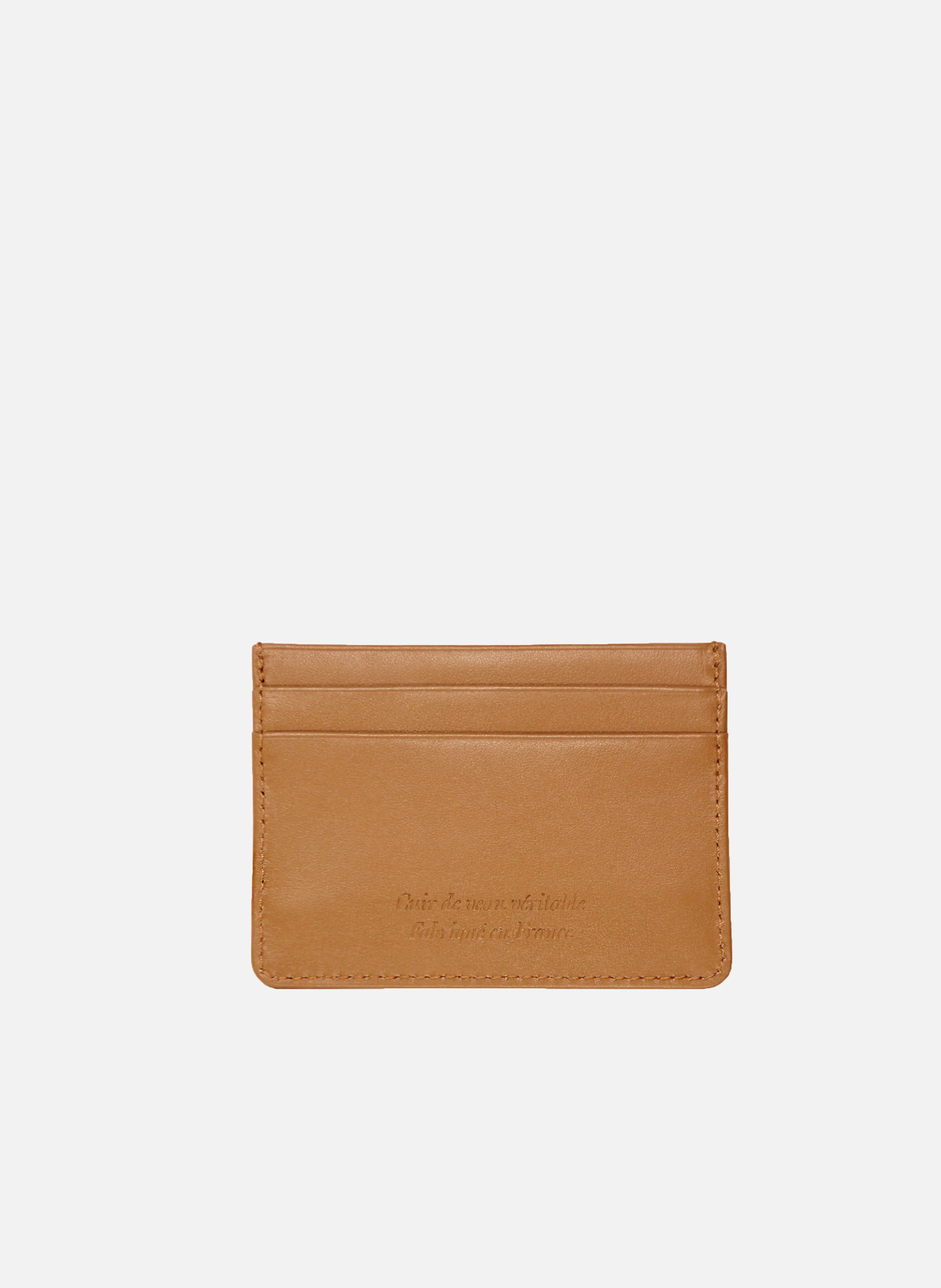 Porte-cartes cuir lisse | Marron