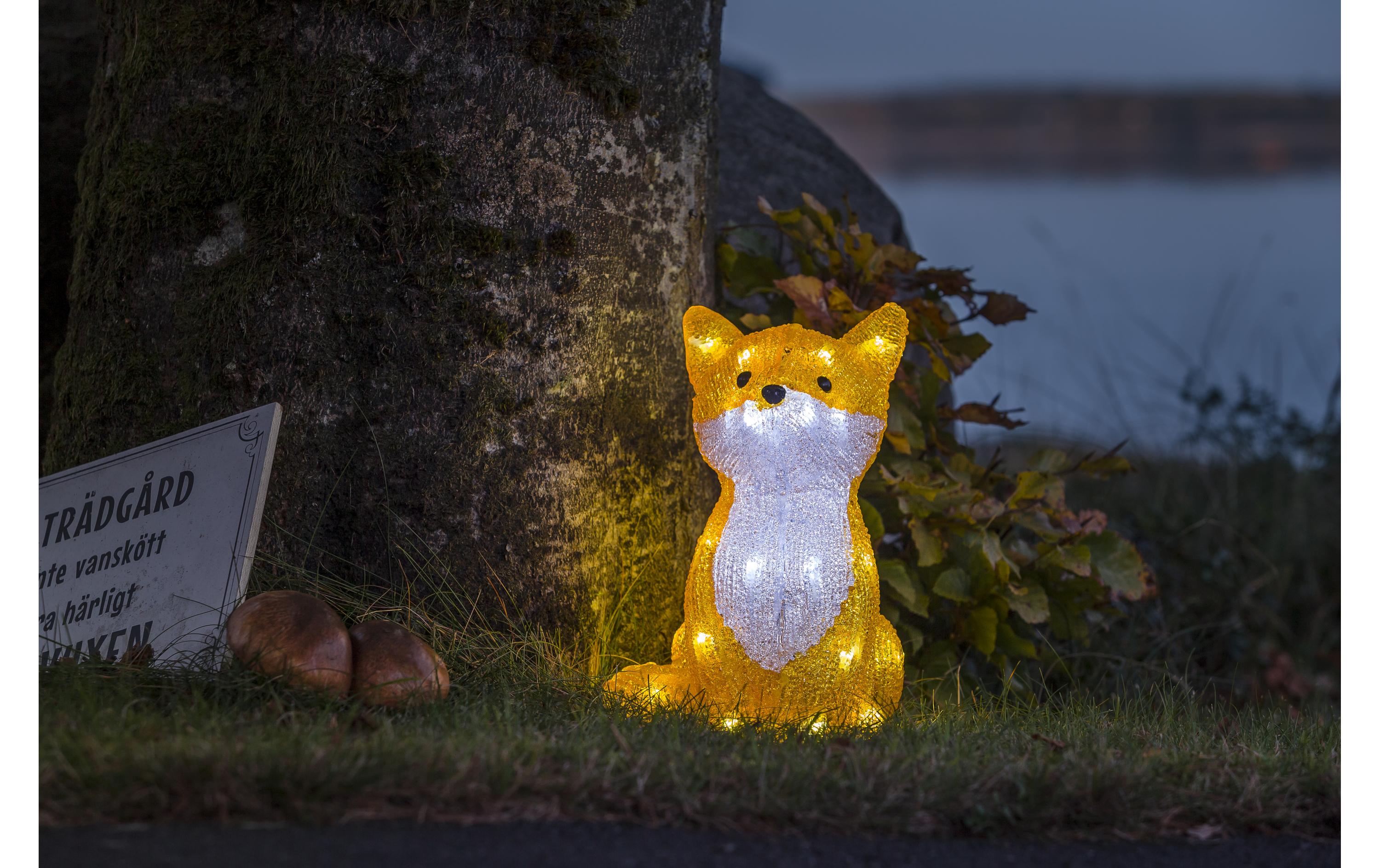 LED-Figur Acryl Fuchs, 27 cmWeihnachtsfigur Fuchs