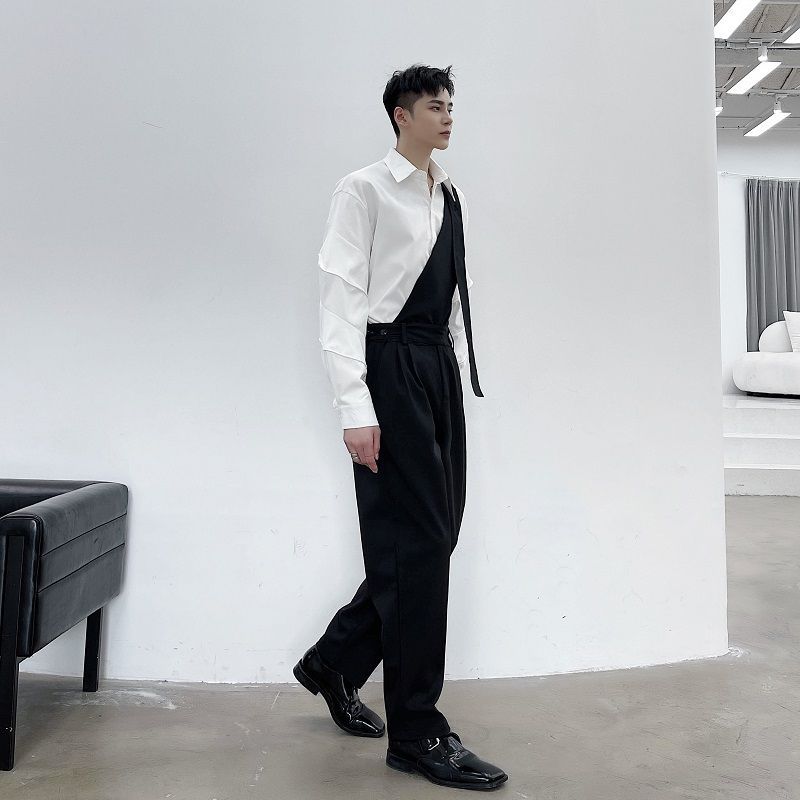 Bjorn - One-Shoulder Straight Leg Jumper Pants