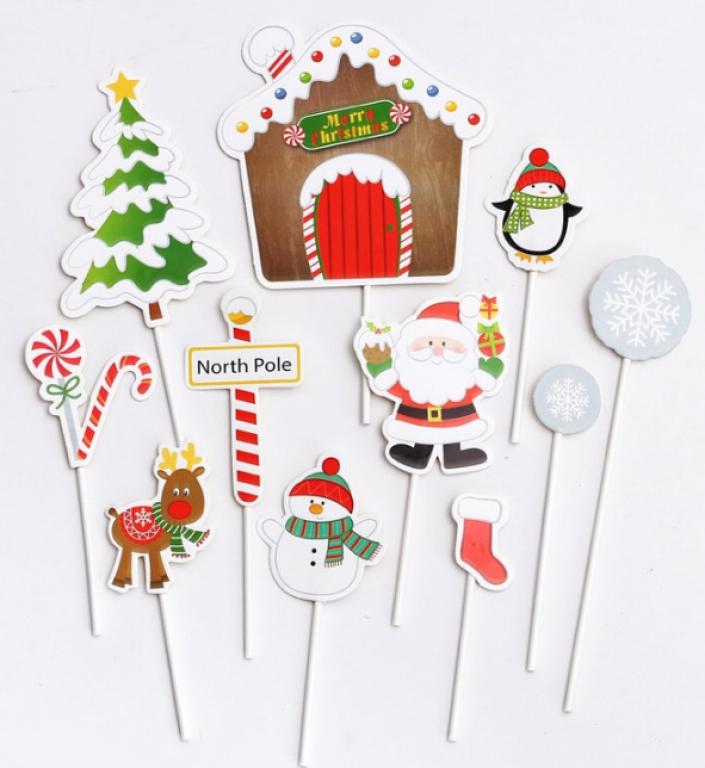 PIQUE BUCHE EN PAPIER NOEL X22 PIECES