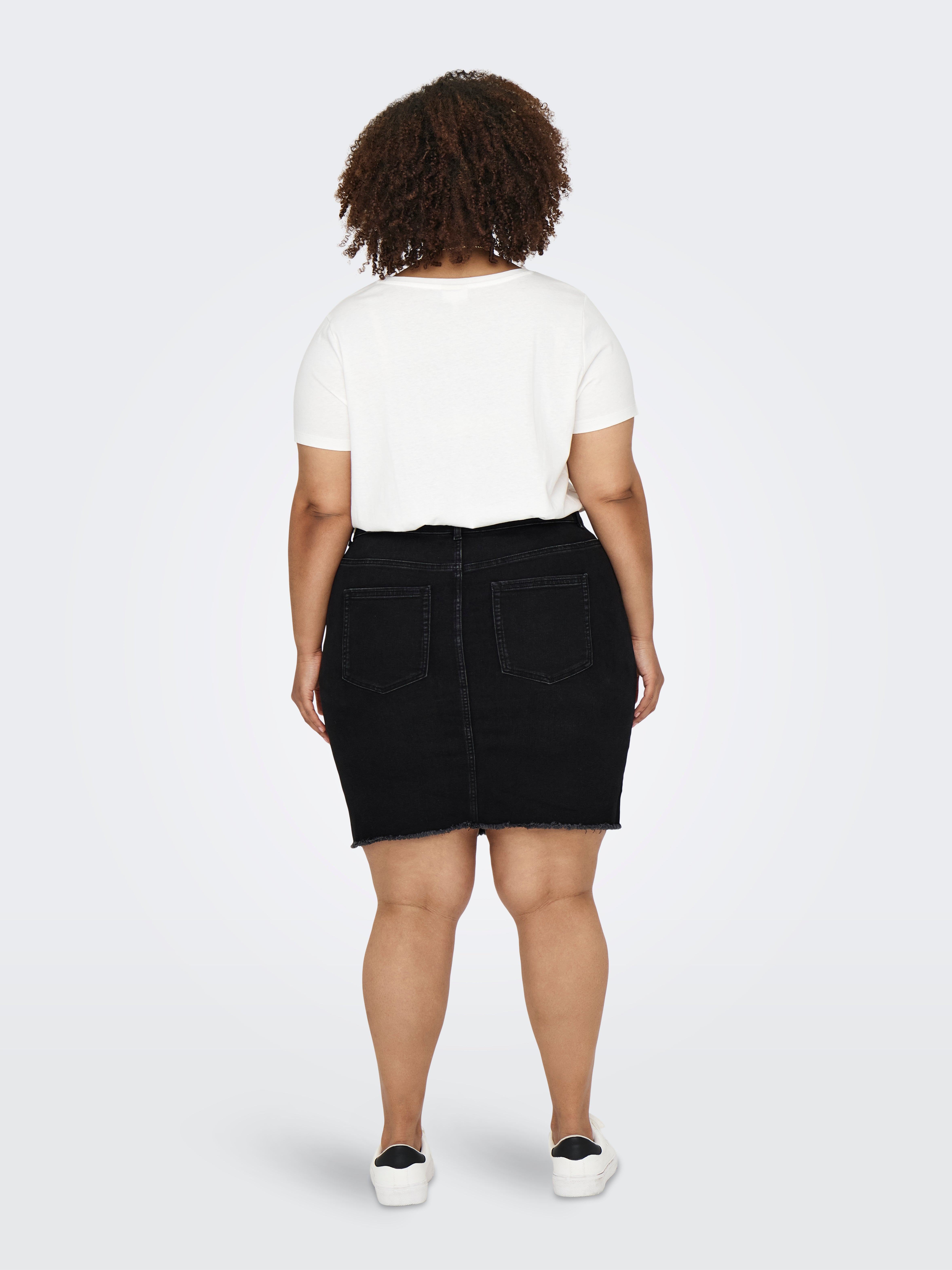 CARHUSH Jeansrock Washed Black