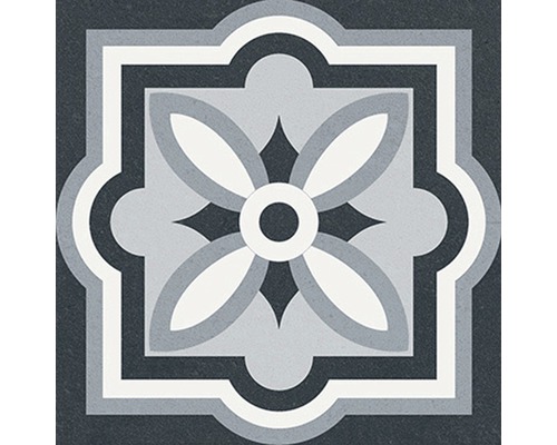 Porseleinen wand- en vloertegel Heritage taco zwart in 76 verschillende designs 16,5 x 16,5 cm