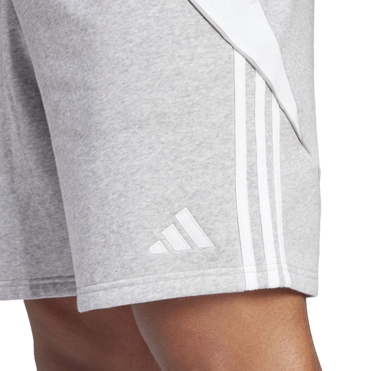 Adidas Tiro 24 Sweat Broekje Lichtgrijs Wit
