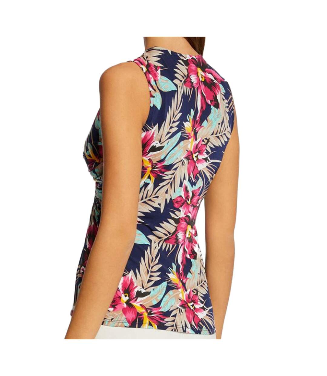 Top Marine à fleurs Femme Morgan Dhibis