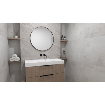 Wandtegel Lustro marmerlook 60 x 120 cm keramiek grijs 1,44 m²
