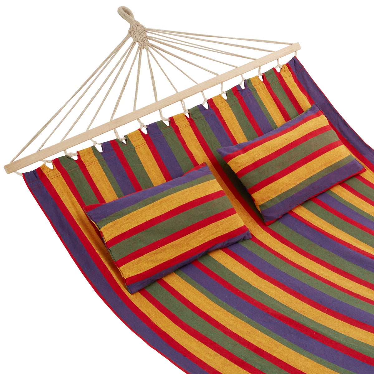 tectake Eden hangmat met spreidstokken, voor 2 personen, 230 x 145 cm