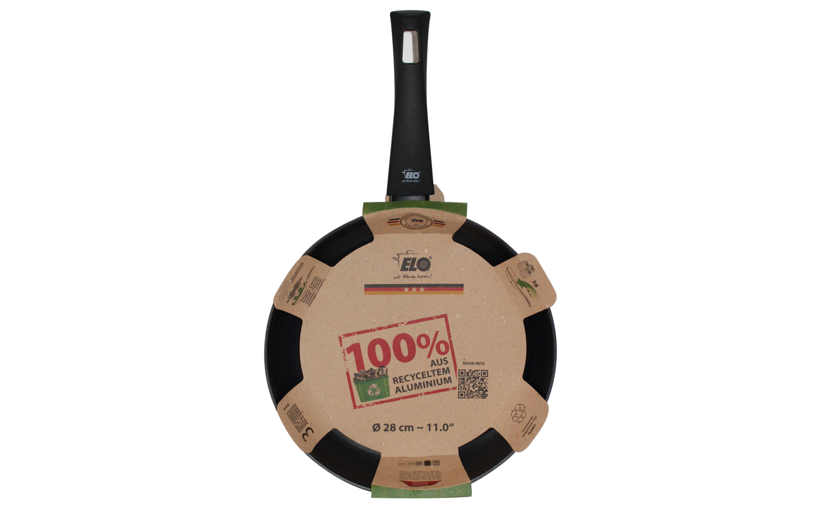 Elo Urban Native Pfanne aus recyceltem Aluminium 20 cm schwarz